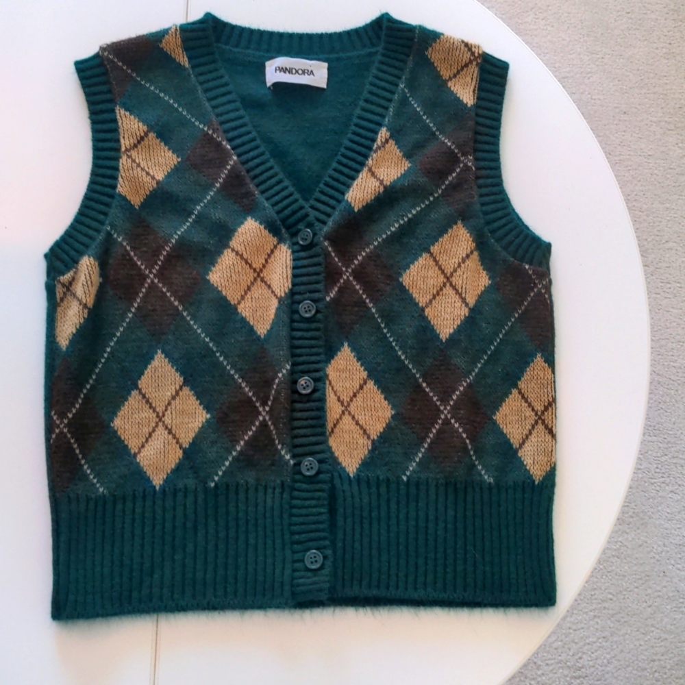 Vintage Argyle Sweater Vest